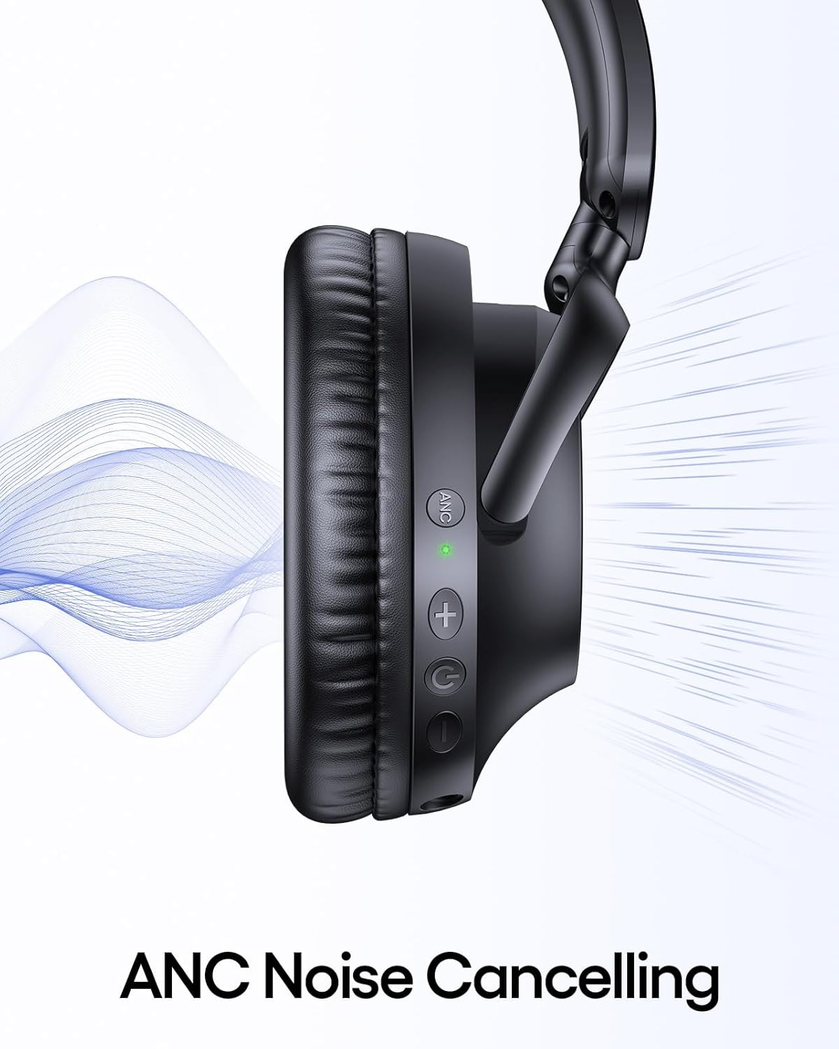 Hybrid Active Noise Cancelling Headphones 100H Playtime Wireless over Ear Blueto