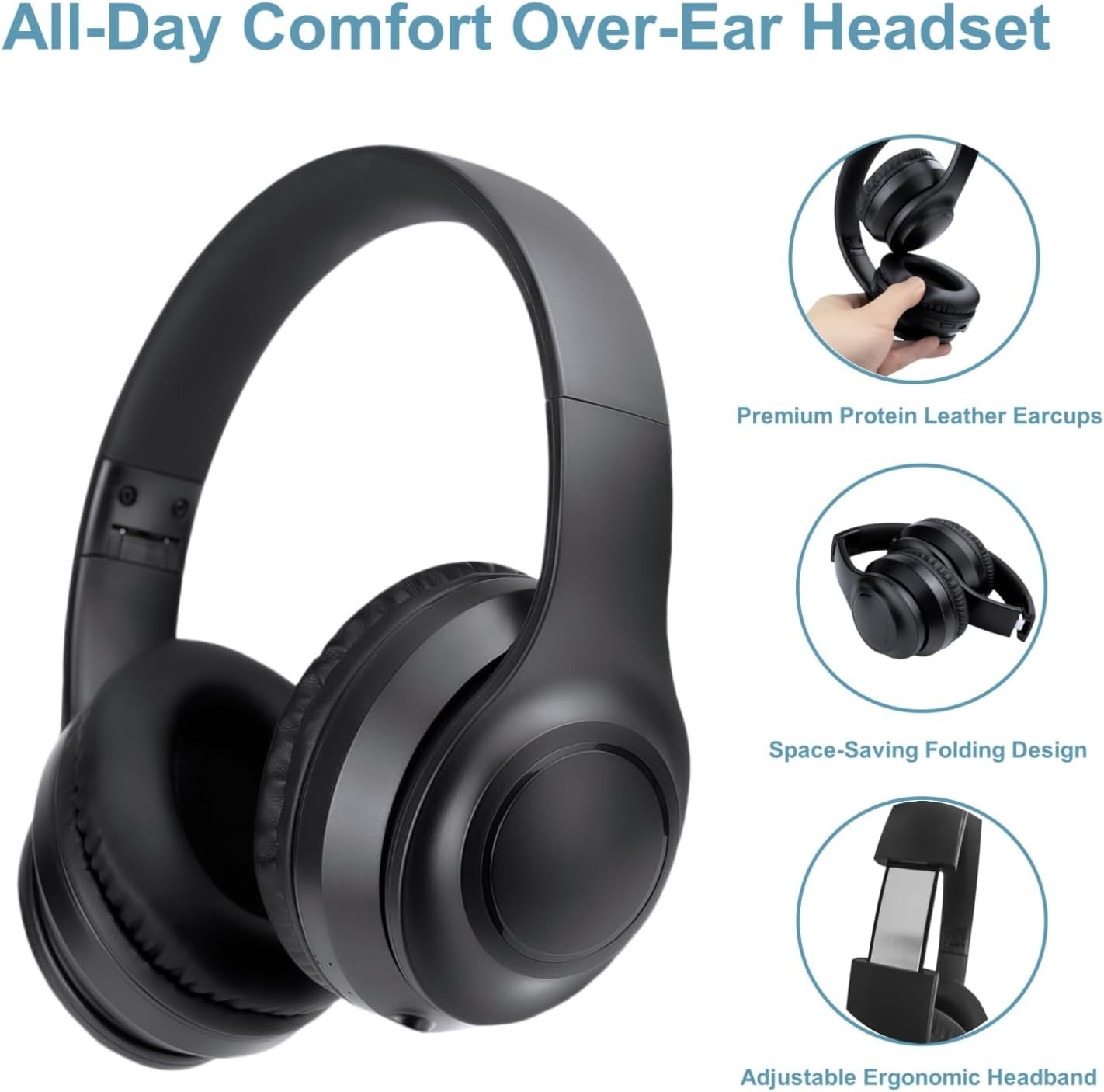 Wireless Over-Ear TV Headphones for Seniors with ANC, Bluetooth 5.3 & 3-in-1 …