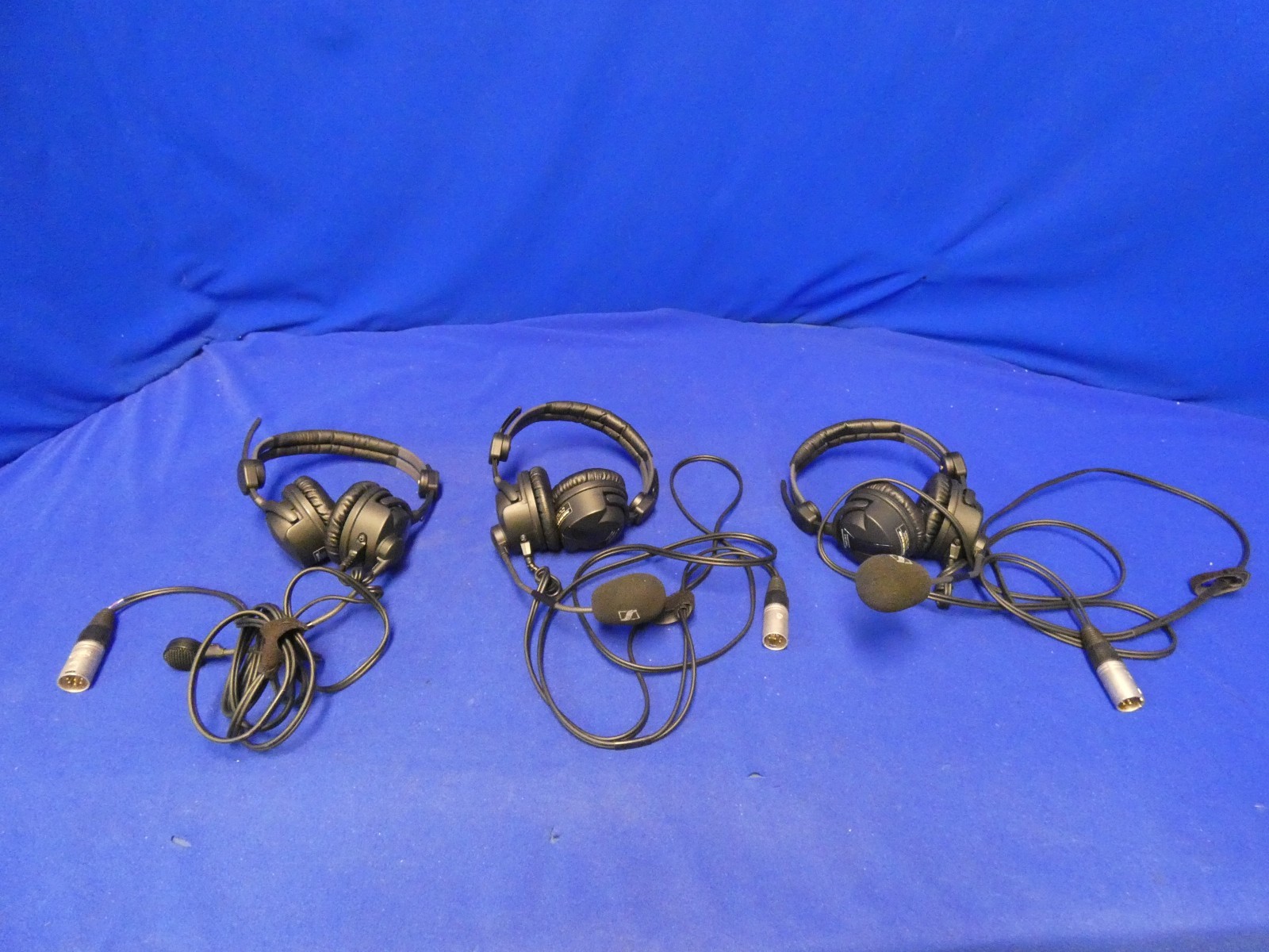 Sennheiser HMD26-II-600 Dual Muff Headsets QTY 3 (6-Pin Male Connection)