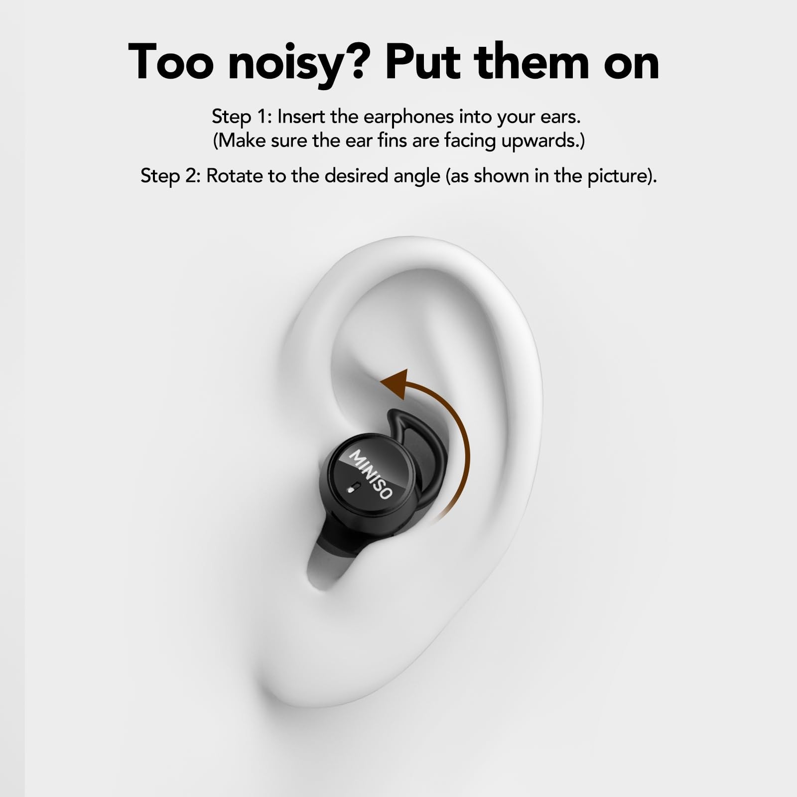 MINISO MS217 Sleep Earbuds, Mini in-Ear Design for Side Sleepers, Off-White