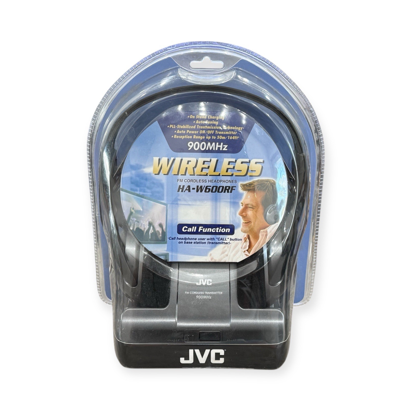 JVC Kenwood HA-W600RF FM Cordless Headphone Set Cradle Charger Power 900MHz