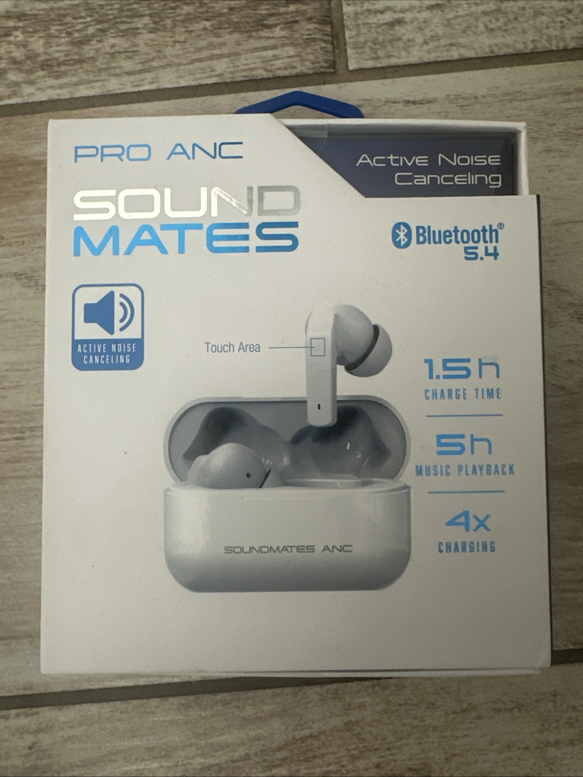 Tzumi SoundMates Pro ANC Bluetooth 5.0 Wireless Earbuds – White