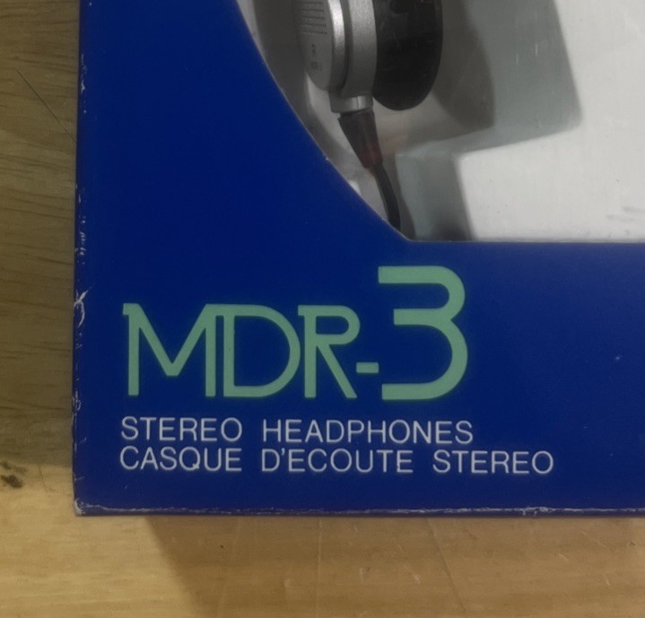 Vintage 1980s NOS SONY MDR-3 STERIO HEADPHONES -TESTED WORK -ORIGINAL PACKAGING
