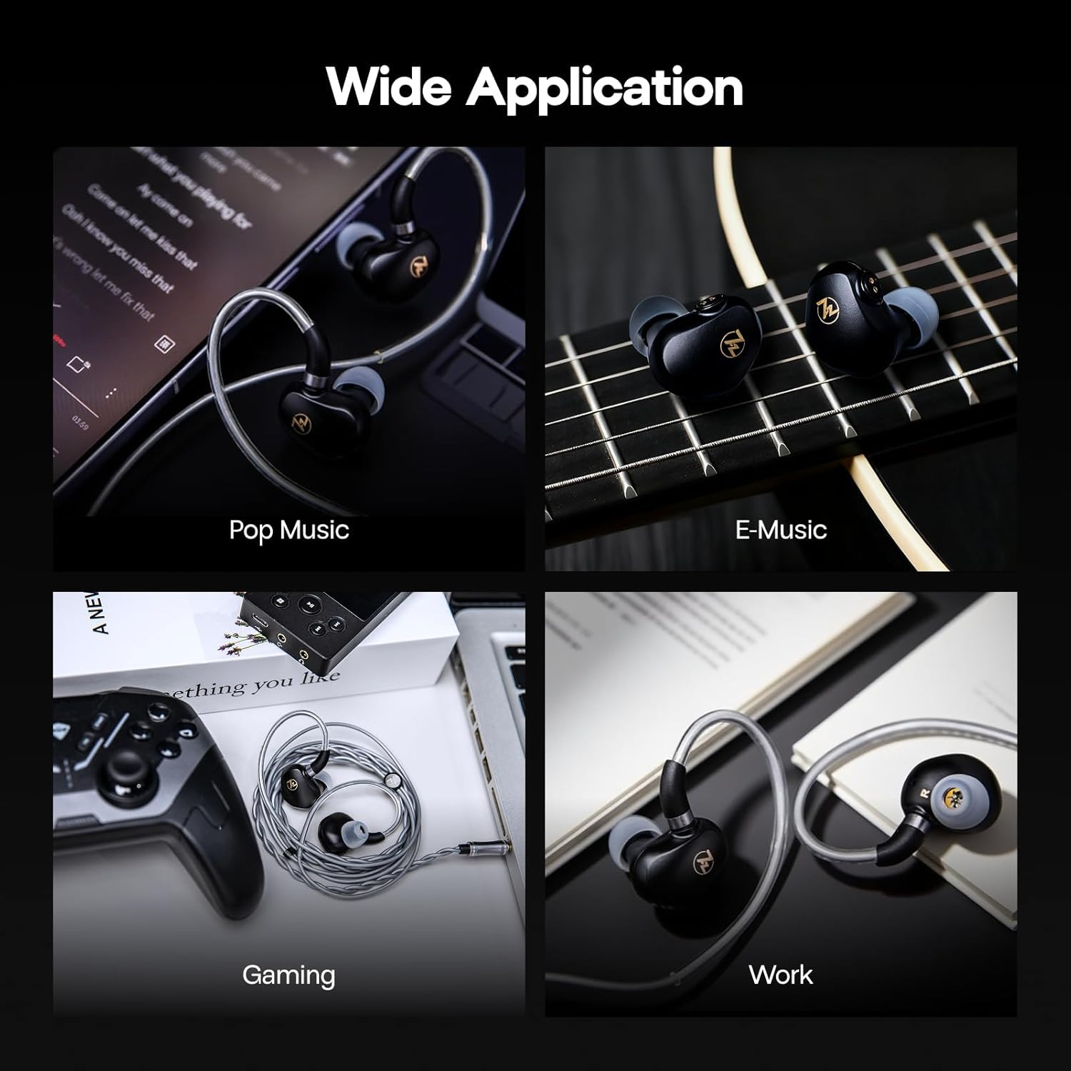 Linsoul 7HZ G1 in-Ear Monitor, 10mm DLC Diaphragm Dynamic Driver IEM Earphone, W
