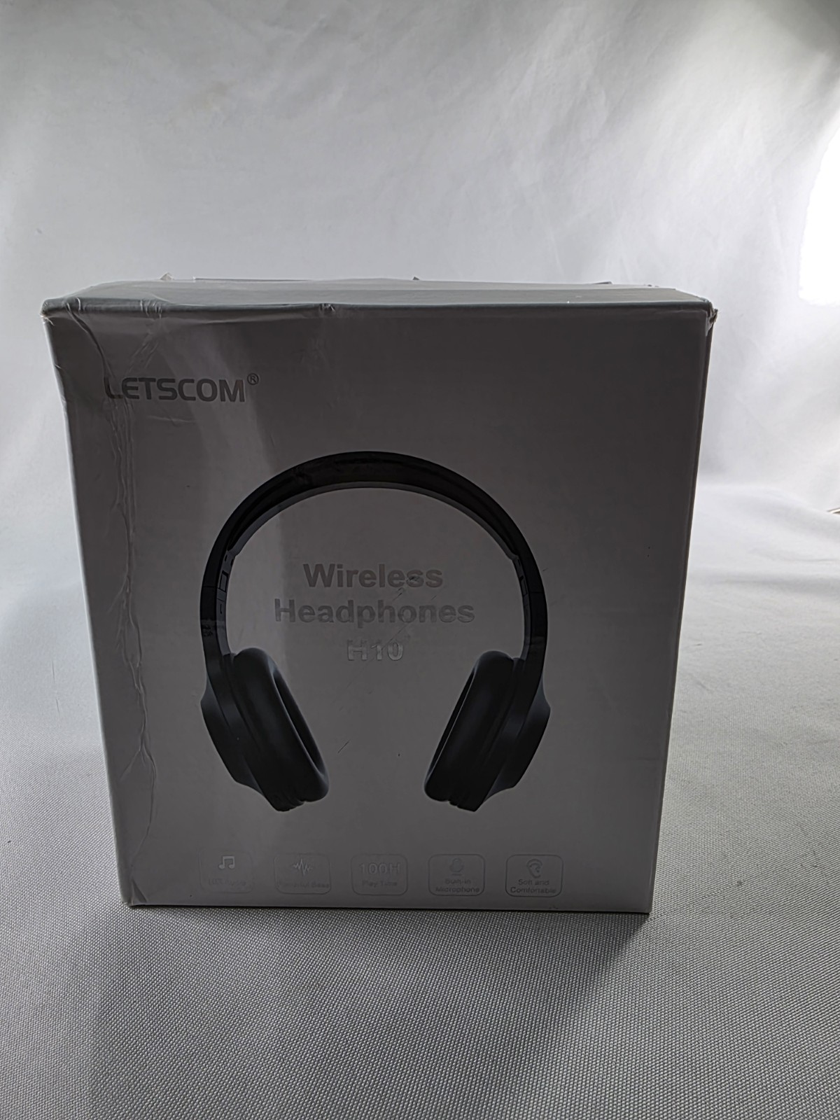 Letscom H10 Wireless Headphones, HiFi Audio, Powerful Bass, Built-in Mic, Black