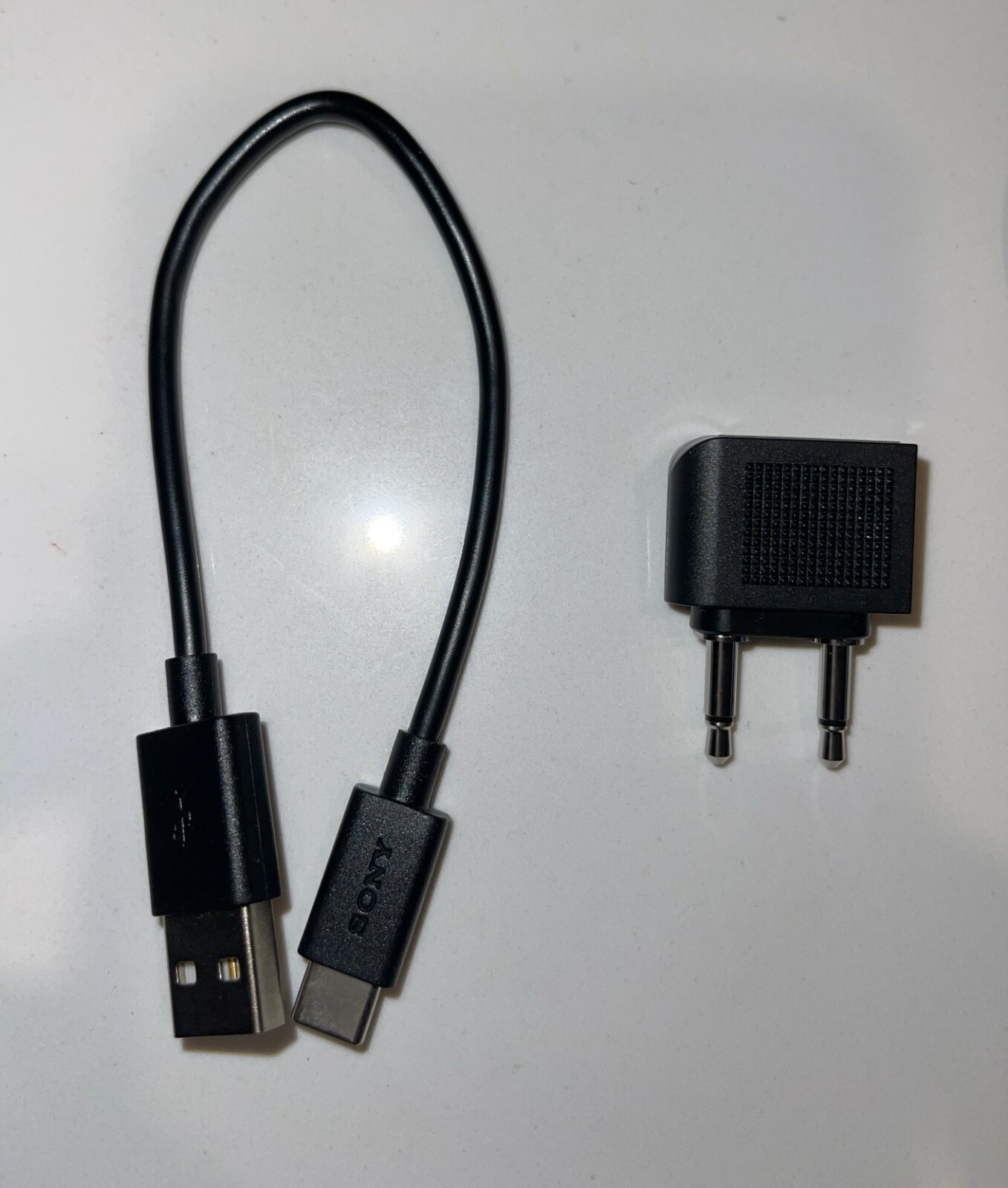 SONY WH1000XM4/3/2 BLK ACCESSORIES – Audio Cable,USB-C Cable & Airplane Adapter