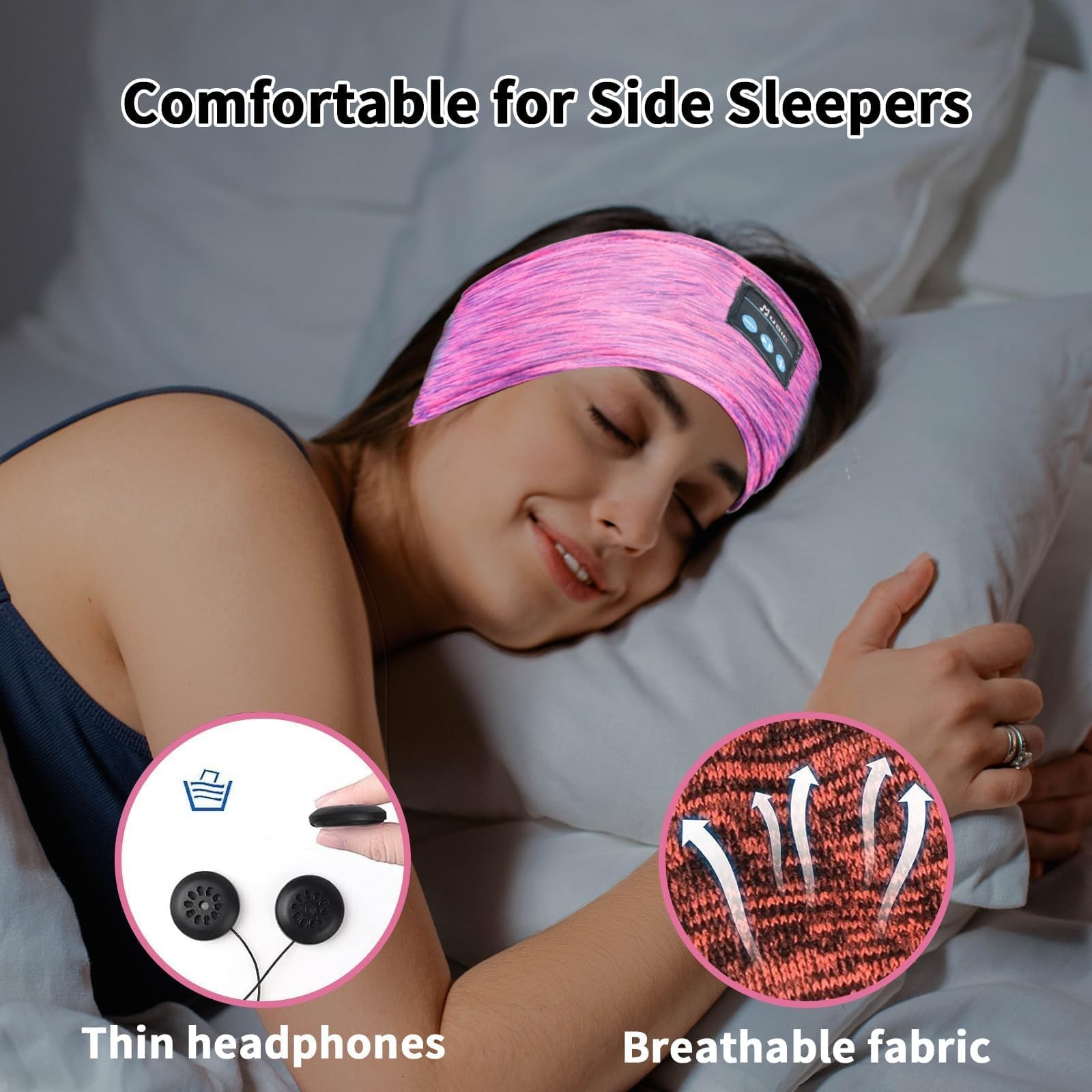 Wireless Sleep Headphones for Women – Bluetooth Headband for Side Sleepers wi…