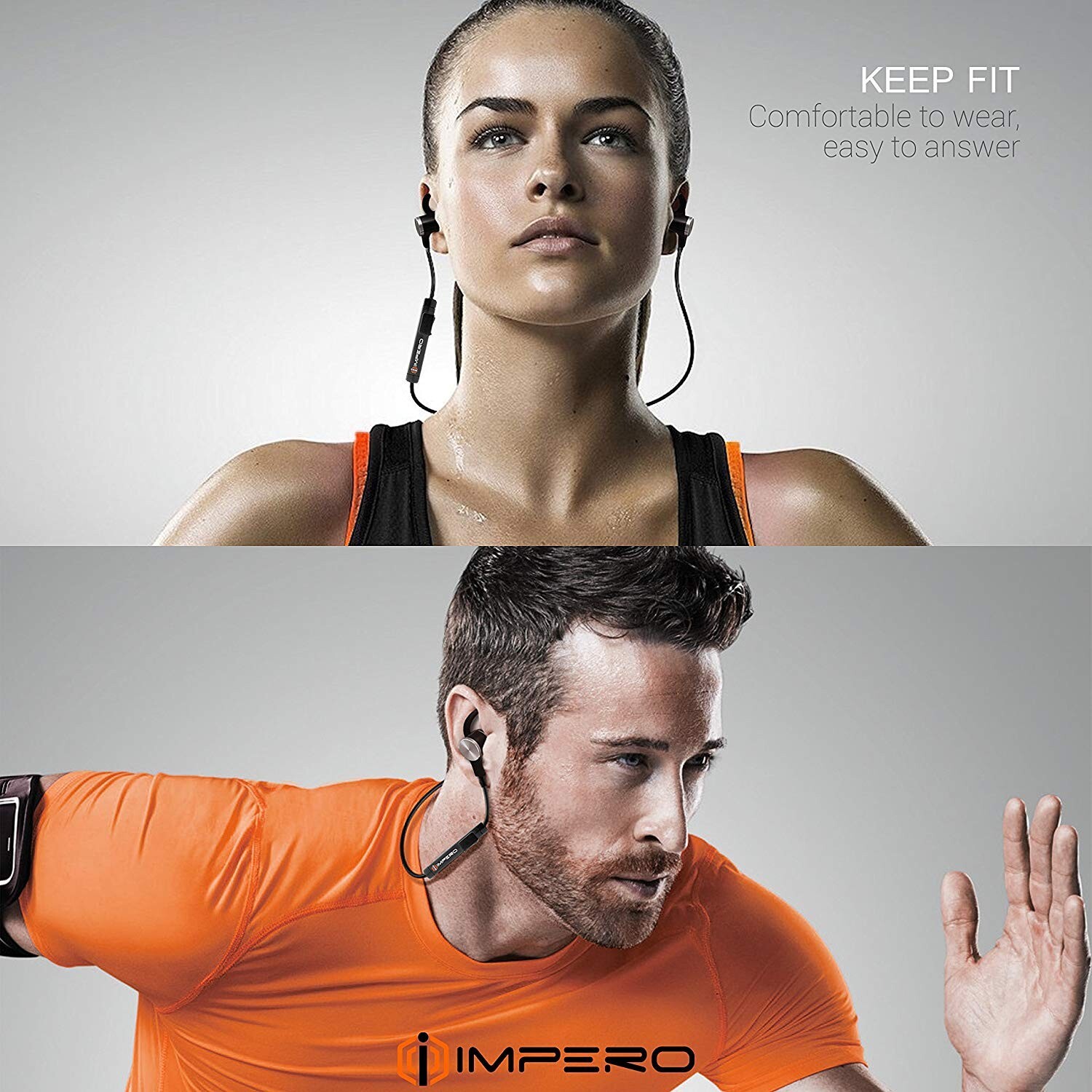IMPERO Bluetooth Earbuds Wireless Sport Headphones Running Earphones for Workout