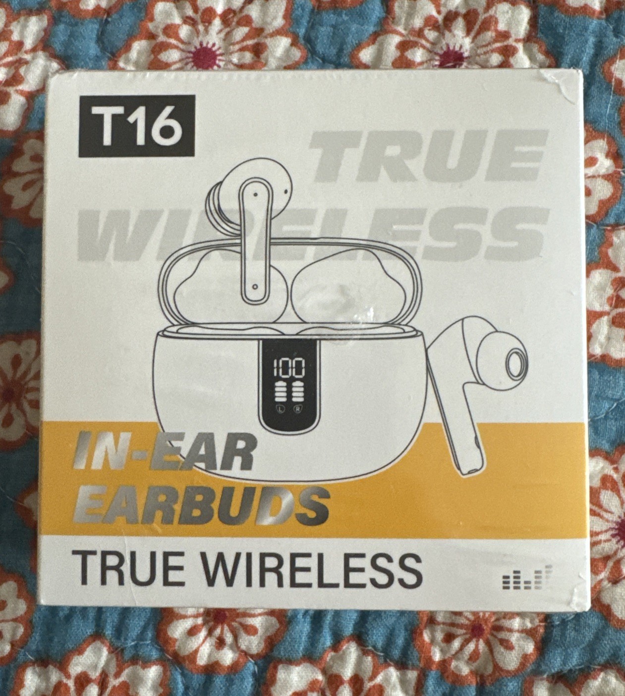New In Box White True Wireless T16 In-Ear Earbuds Answer Calls LED Display Music