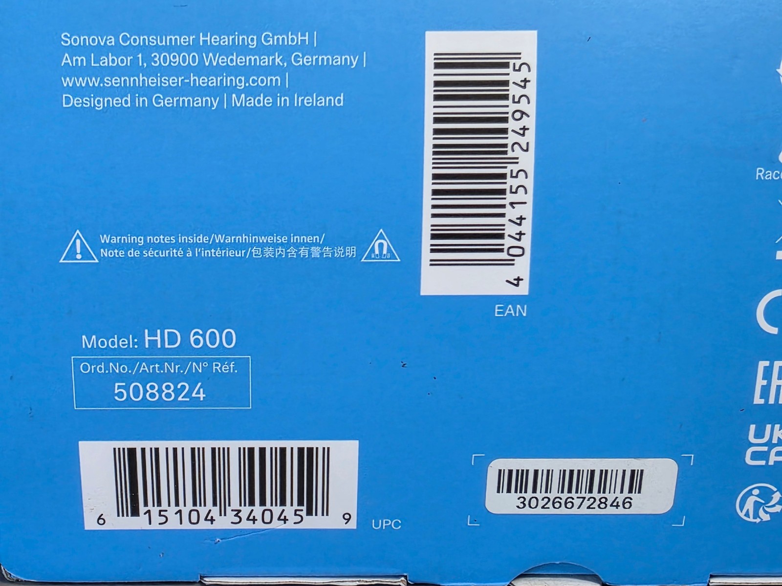 Sennheiser HD 600 Hi-Res Wired Headphones -Over Ear, Open Back, 1/4″ & 3.5mm