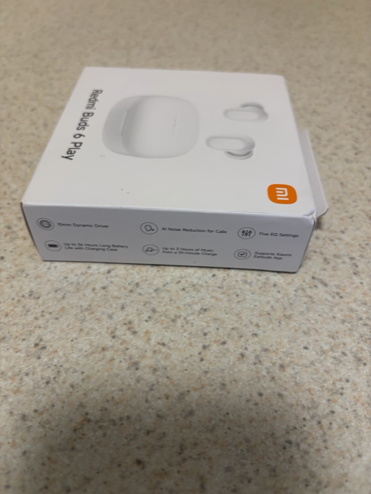 Xiaomi Redmi Buds 6 Play White Wireless Bluetooth Earbuds w/ Case, AI Mic