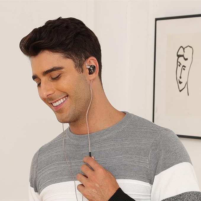 KZ DQS in Ear Monitor Headphones,Dynamic Driver Semi-Open HiFi Bass Earbuds Earp
