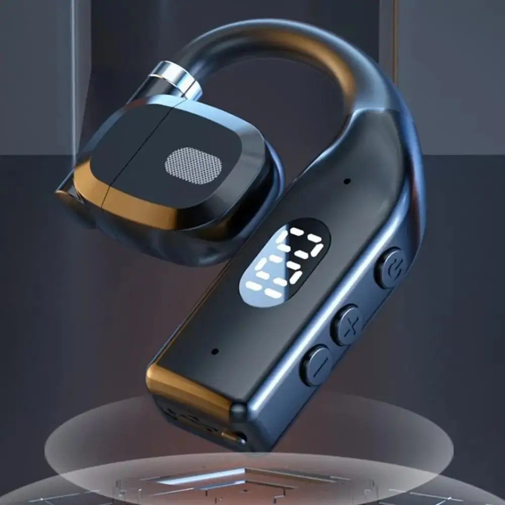 Bluetooth 5.4 Wireless Earhook Headphones Stereo Mic Noise Reduction
