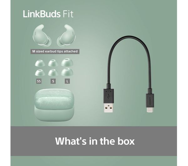 SONY LinkBuds Fit WF-LS910N Wireless Noise Canceling Earbuds – Black WFLS910N/B
