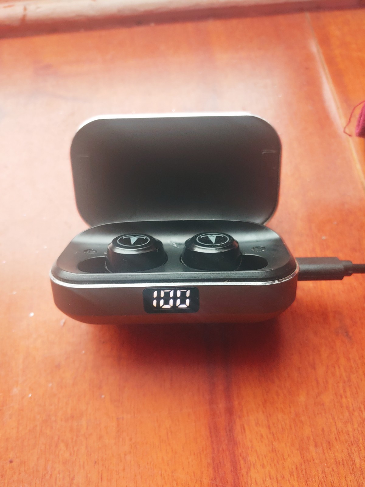 W1 Tagry True Wireless Bluetooth In-Ear Earbuds Case, Box, Black/Gray For Repair