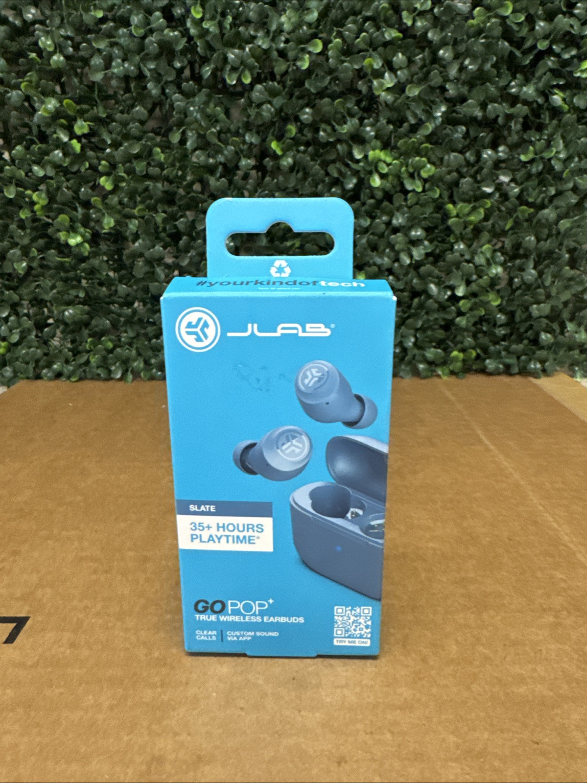 JLab GO Air Pop True Wireless Bluetooth Earbuds, Slate 35 Hours+Playtime