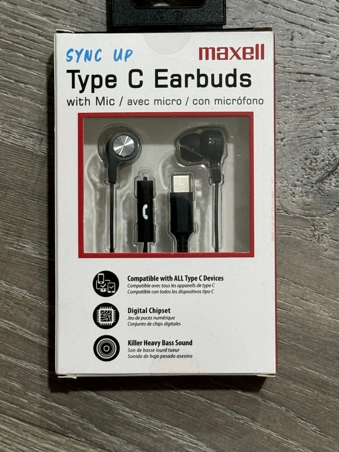 Maxell Type C Earbuds With Mic