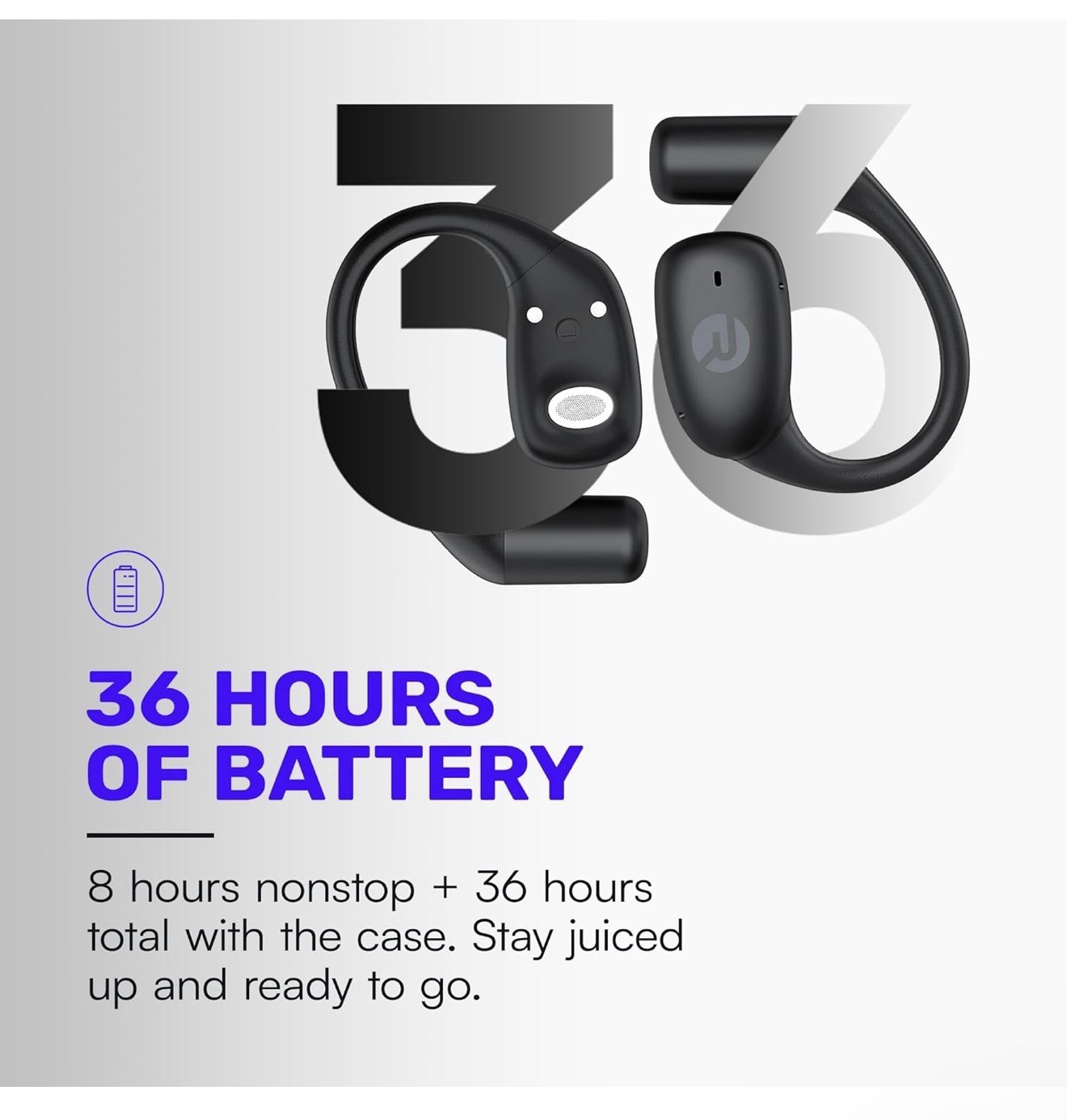 Raycon Essential Open Earbuds – True Wireless Open Ear Bluetooth 6.0 Headphon…