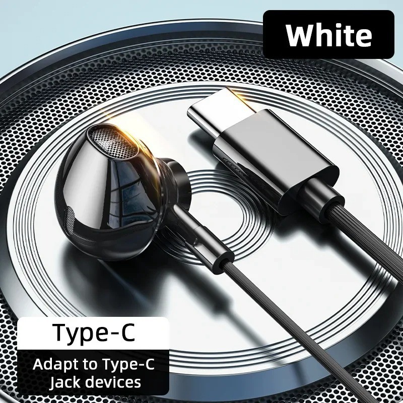 For Samsung HiFi Bass Stereo Earphones USB-C 3.5mm Wired Headphones