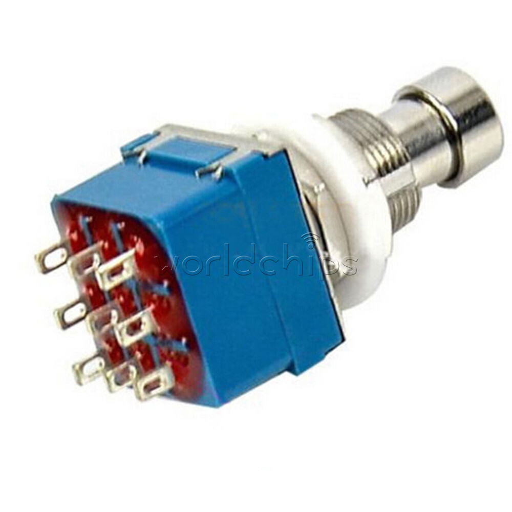 100PCS 9-Pin 3PDT Guitar Effects Pedal Box Stomp Foot True Bypass Metal Switch
