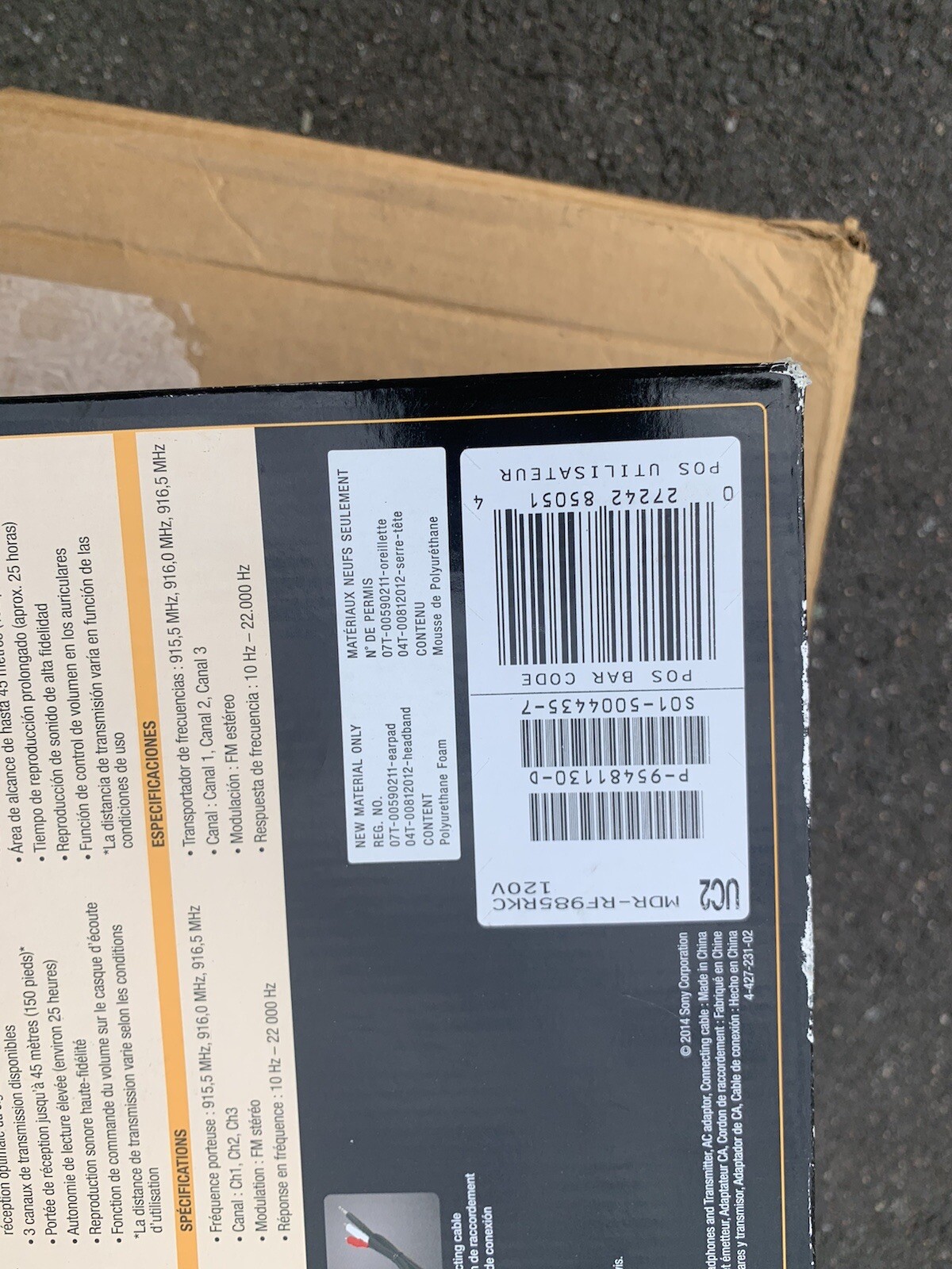 Sony MDR-RF985RK Wireless OverEar TV Stereo Headphone System