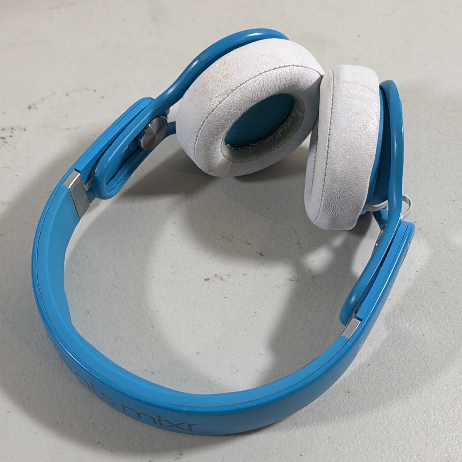 Beats Mixr Wired On-Ear Headphones Blue White – SEE DESCRIPTION.