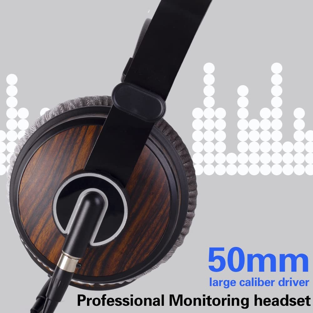 lotoraia HiFi Music Studio Monitor Headphones – 50mm Drivers Unit and 3.5mm/6…