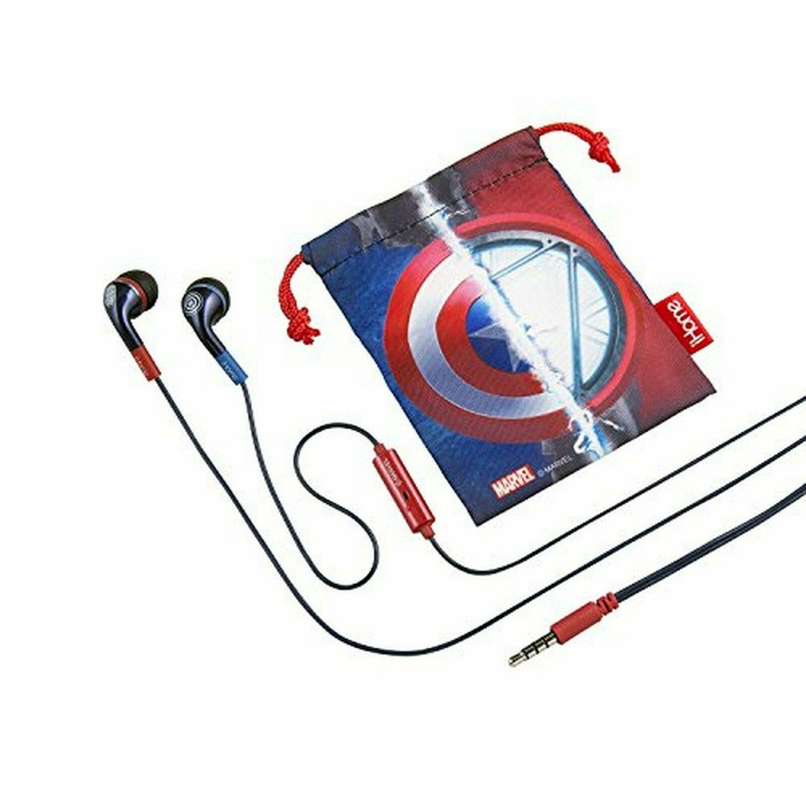 iHome Marvel Captain America Civil War Noise-Isolating Earbuds w/ Microphone
