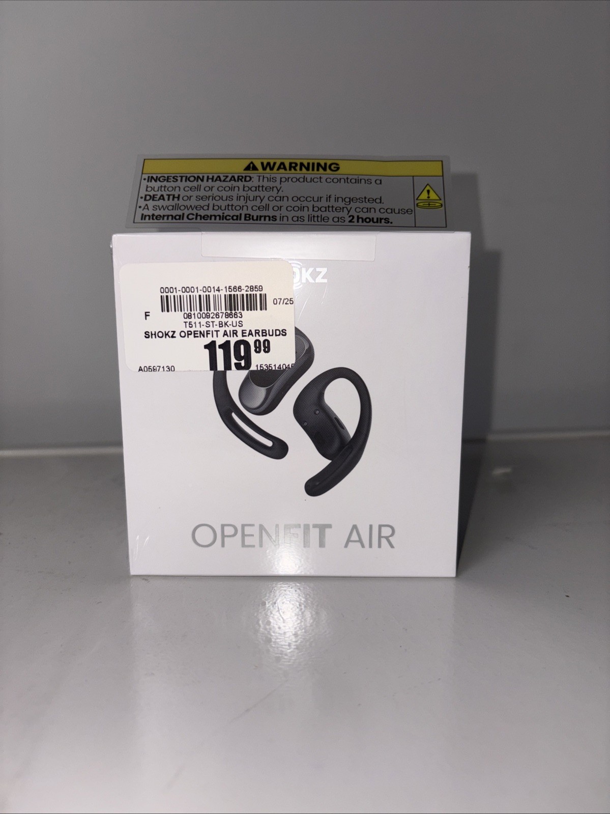 Shokz OpenFit Air True Wireless Bluetooth Headphones – Black (T511-ST-BK-US)
