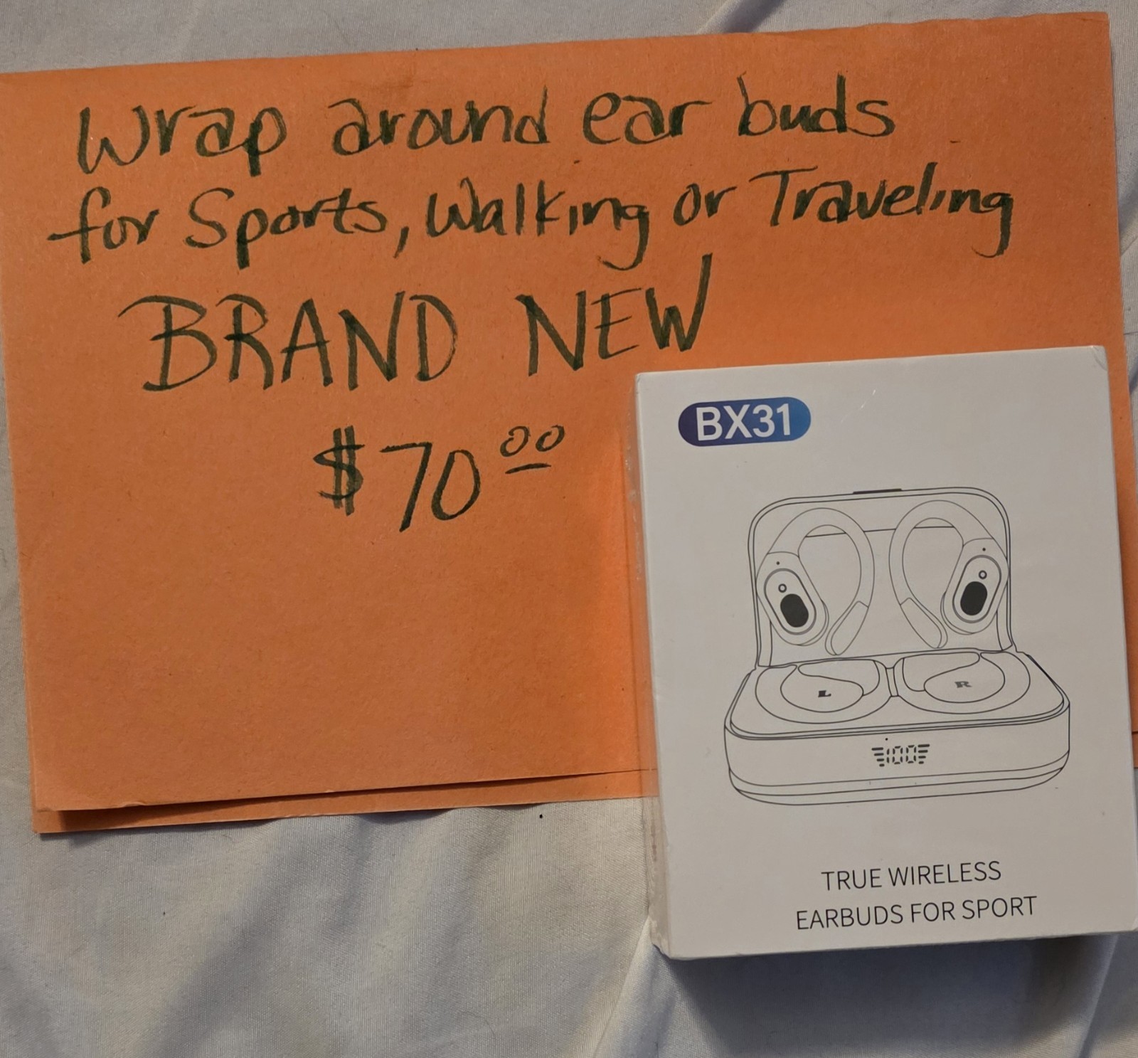 New Wrap Around Ear Buds Great For Active Life & Sports! Buy All 3 $150 Or Alone