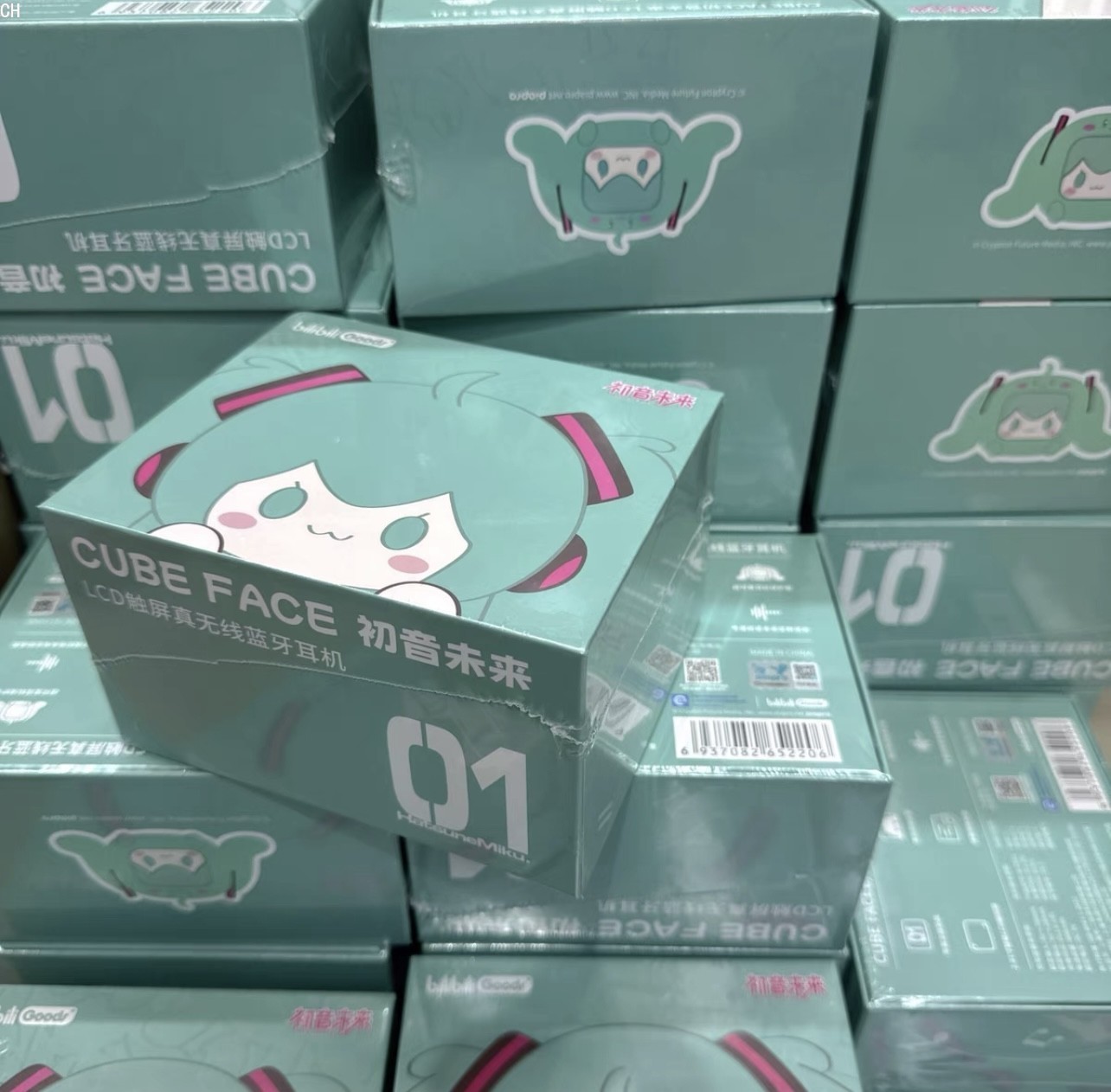 Anime Miku LCD Bluetooth Headphones Touch Screen Android Hatsune Earbuds