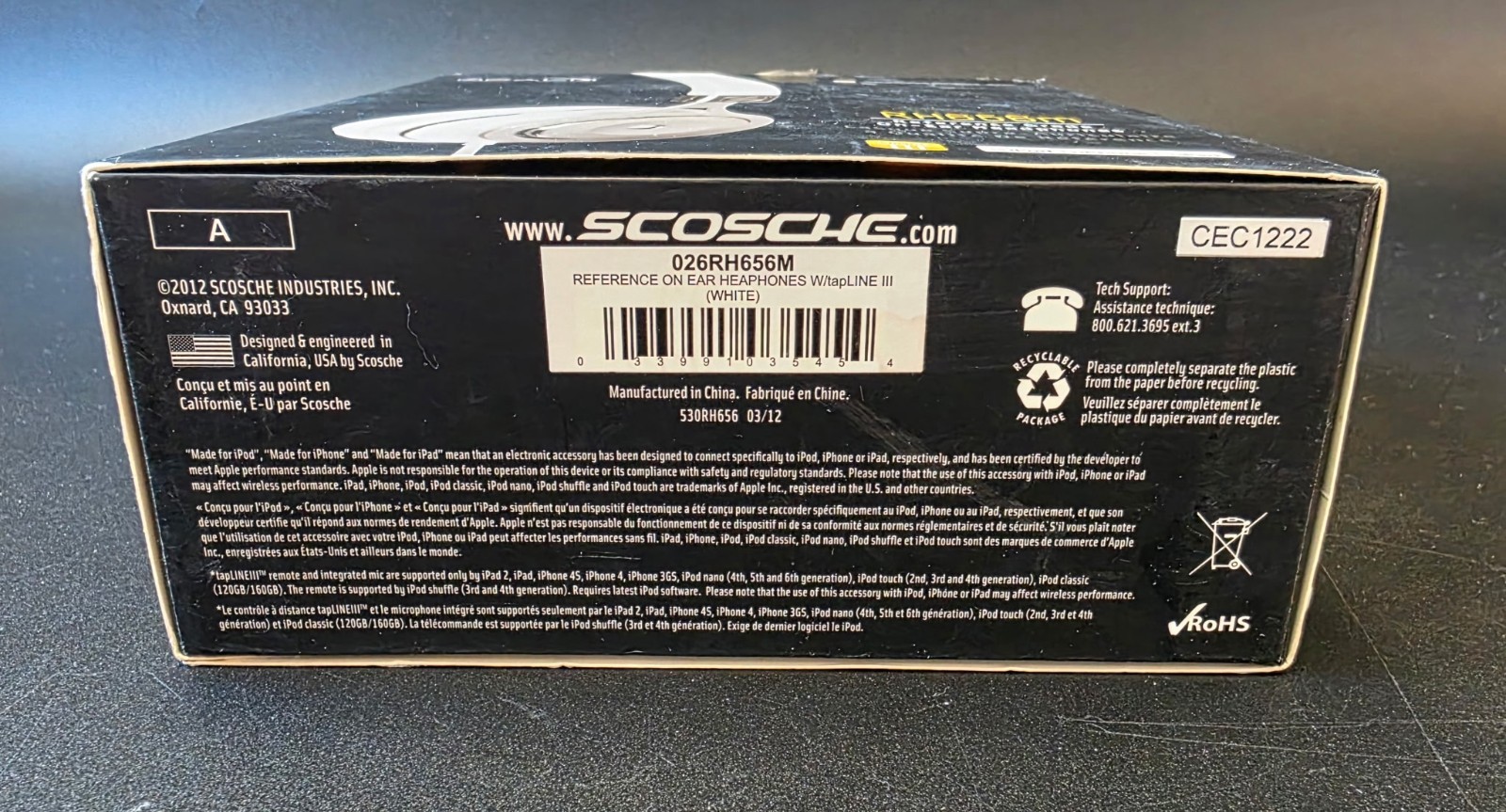 Realm Scosche RH656M Reference Grade On-Ear HeadPhones