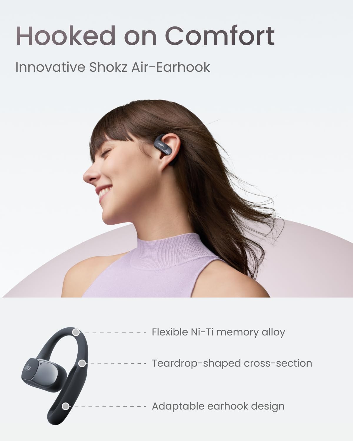 OpenFit Air – Open-Ear Headphones, True Wireless Earbuds, Water Resistant, Se…