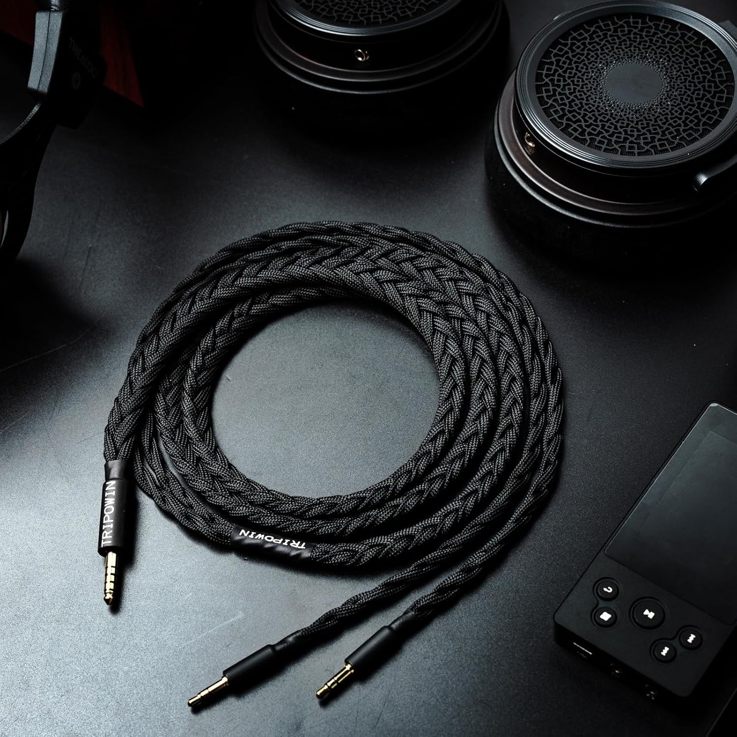 Upgraded OFC Headphone Replacement Cable, Dual 3.5mm Connector to 4.4mm TRRRS…
