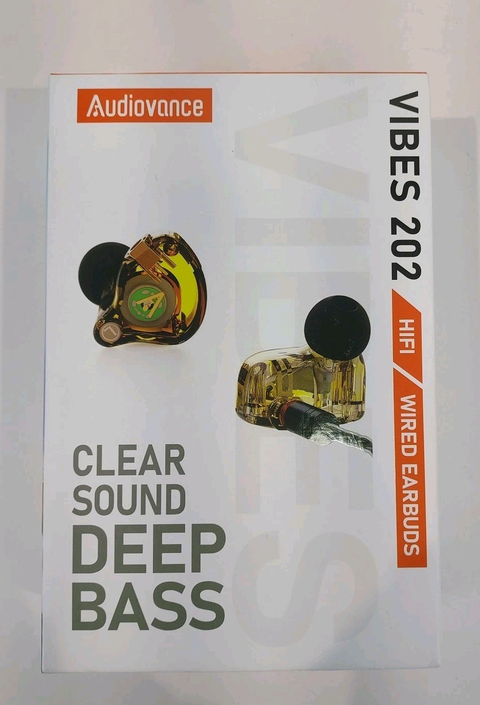 Vibes 202 Wired Earbuds in Ear Headphones, Noise Cancelling HiFi Audio Jack