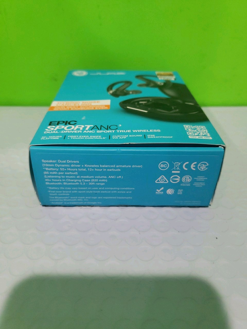 OPEN BOX! JLab – Epic Sport ANC 3 True Wireless Earbuds – Black Open Box