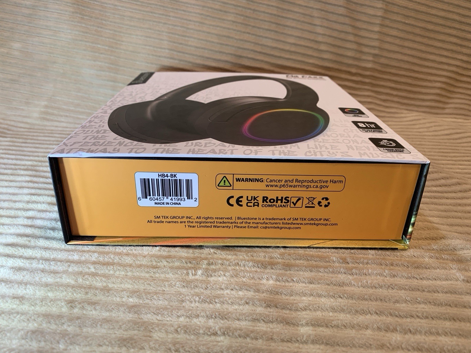 Bluestone BIG BASS MODEL HB4-BK Bluetooth Wireless Stereo Headphone LED LIGHTS
