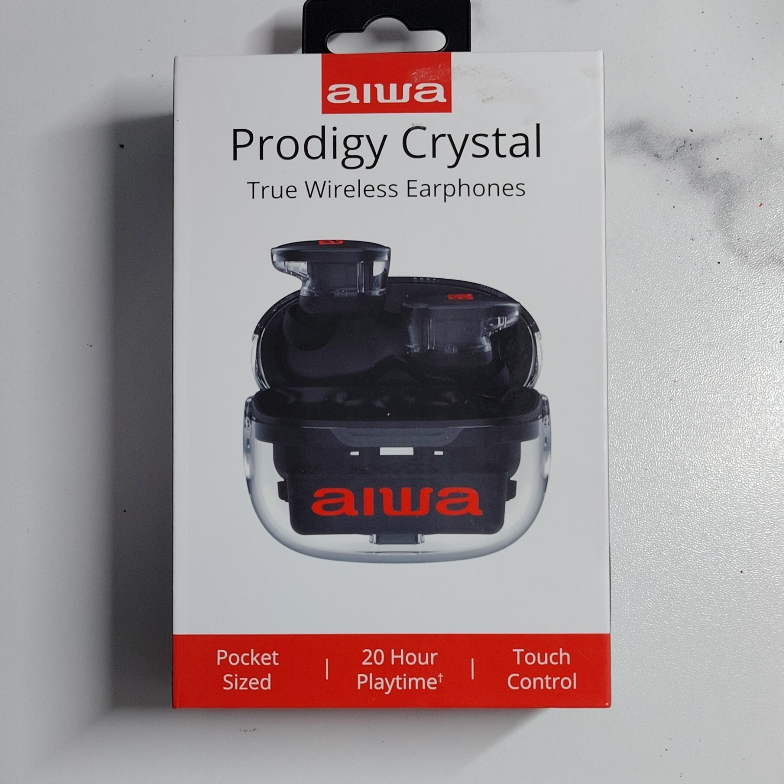 Aiwa Prodigy Crystal True Wireless Bluetooth Earphones Black Touch Control