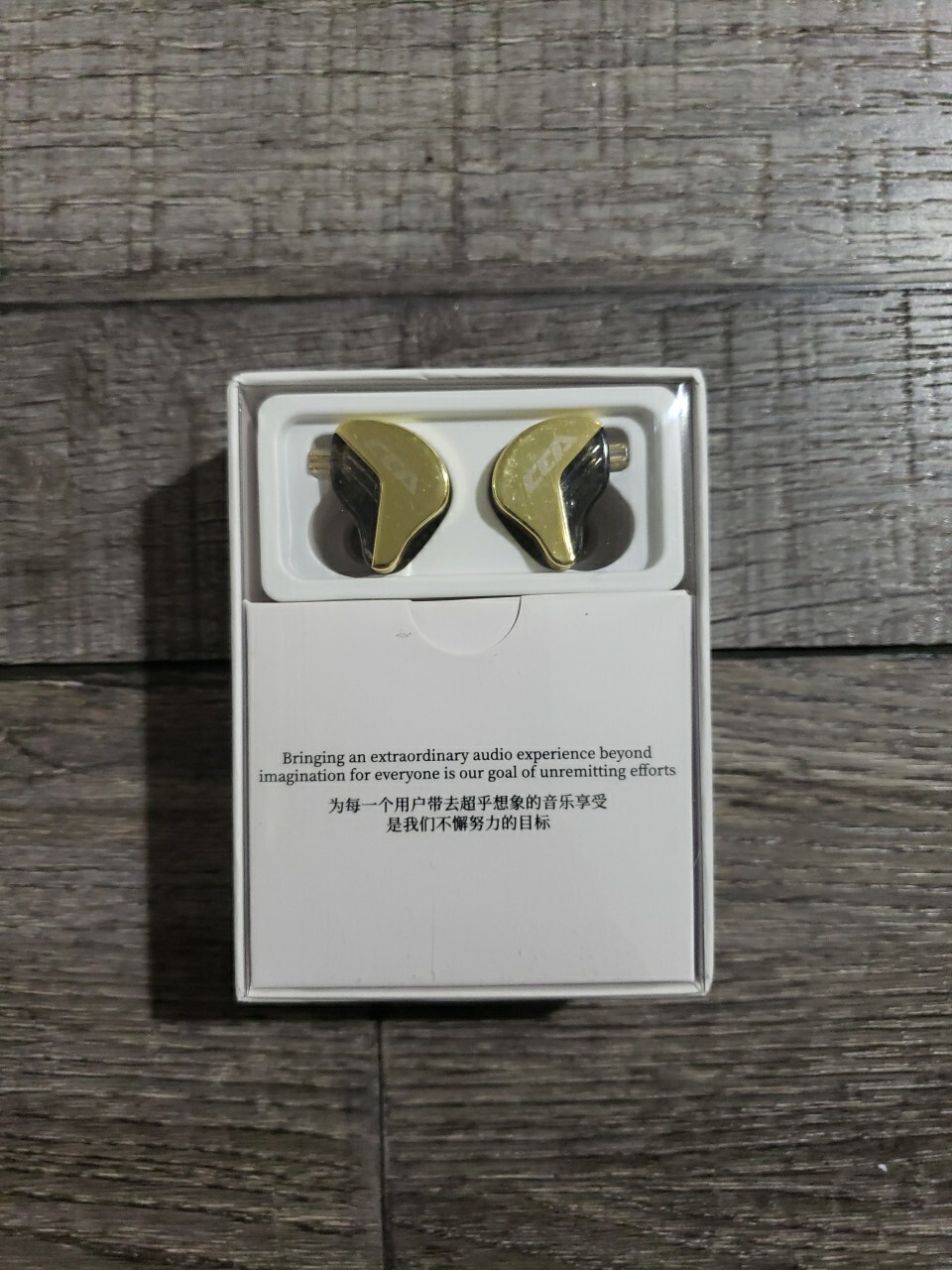 CCA CRA+ In The Ear Headphones Golden, No Mic, 3.5mm Jack ONLY, Tested Working