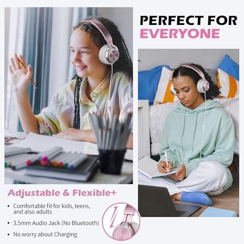AILIHEN C8 Wired Headphones with Mic & Volume Control – Noise Isolating On-Ea…