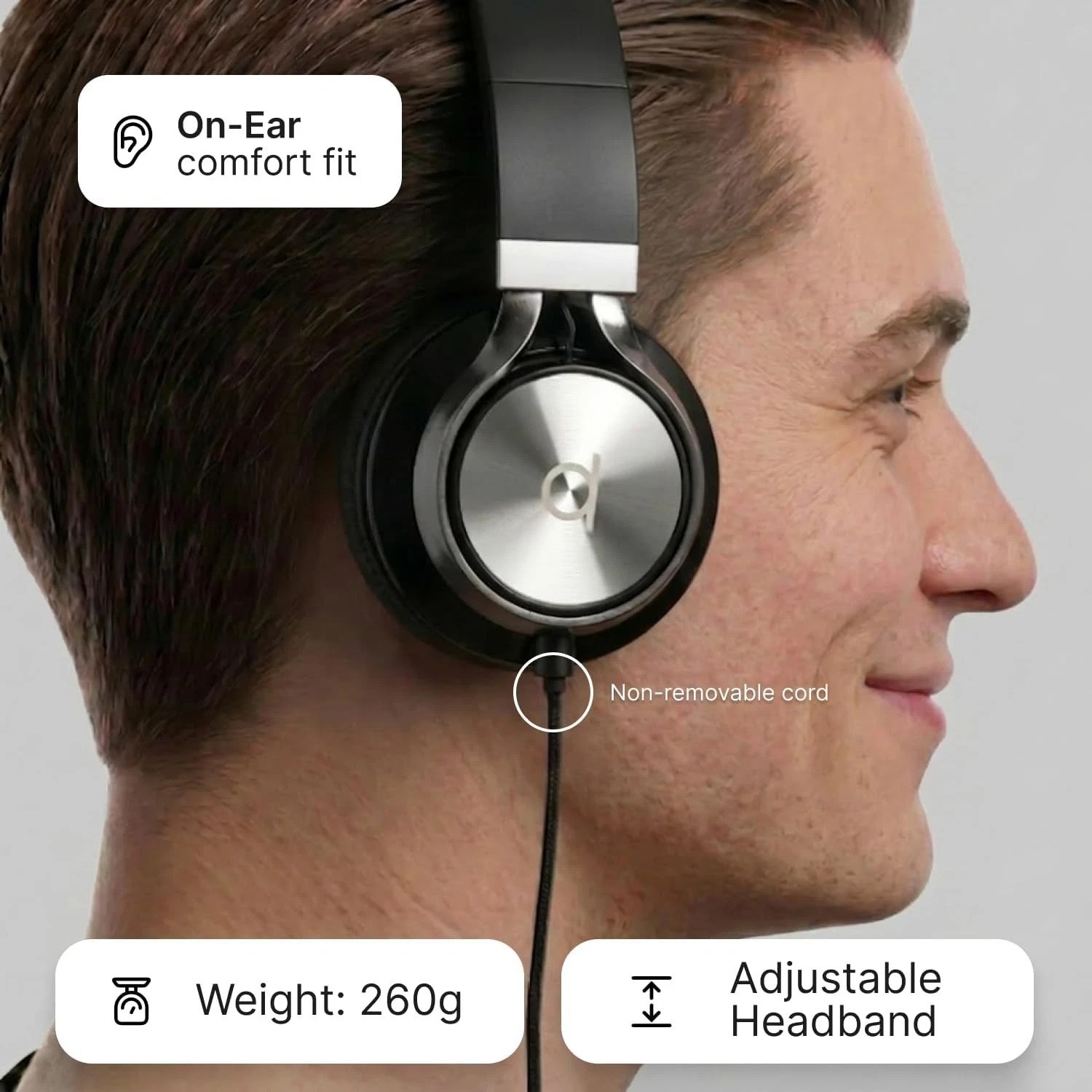 CL750 Wired Headphones with Mic – Noise Isolating Foldable Design for All Ages