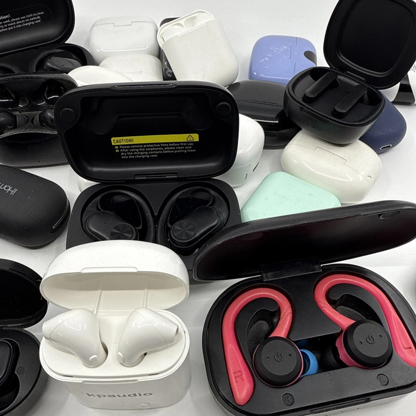 Mixed Lot 25 Earbuds Sets Wireless Bluetooth Unbranded Uncleaned