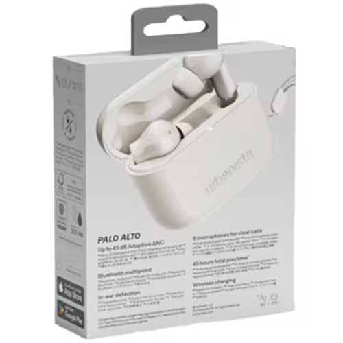 PALO ALTO Wireless Earphones Bluetooth Compatible Cloud White