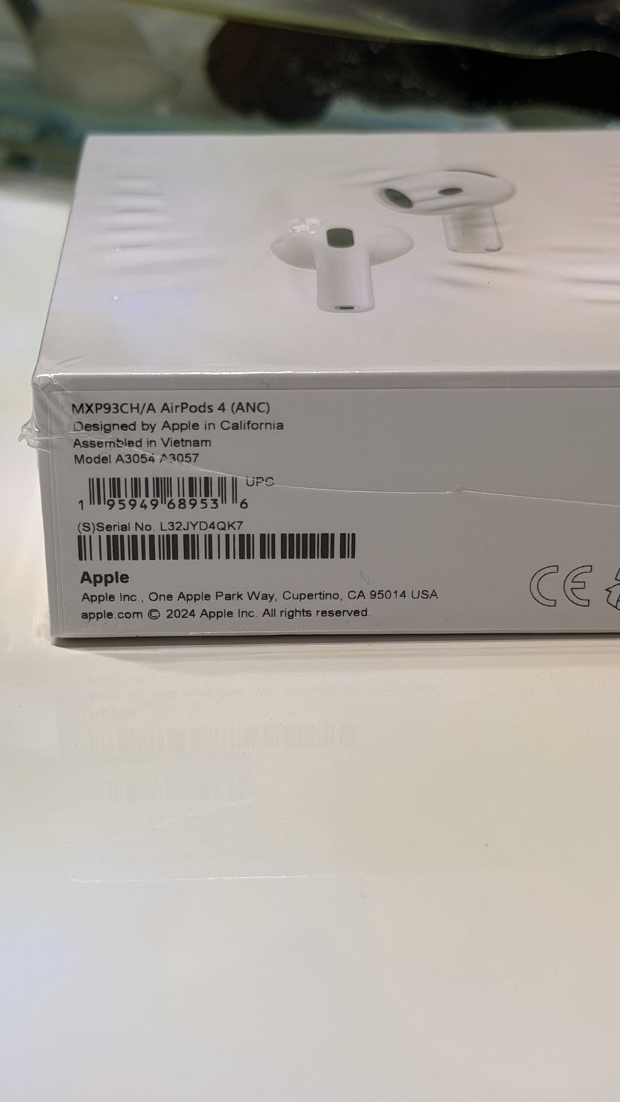 Apple AirPods 4 (ANC) In-Ear Wireless Bluetooth Earbuds w/ Built-In Mic White