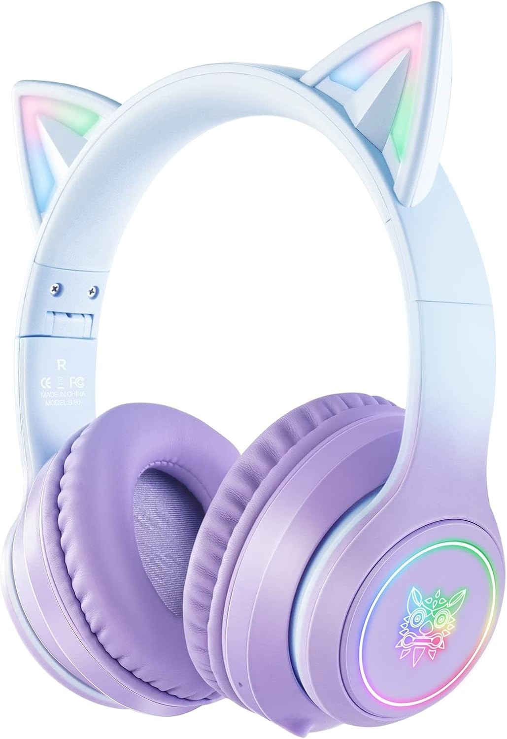 Bluetooth Cat Ear Headphones for Kids & Adults, Wireless & Wired Mode Foldabl…