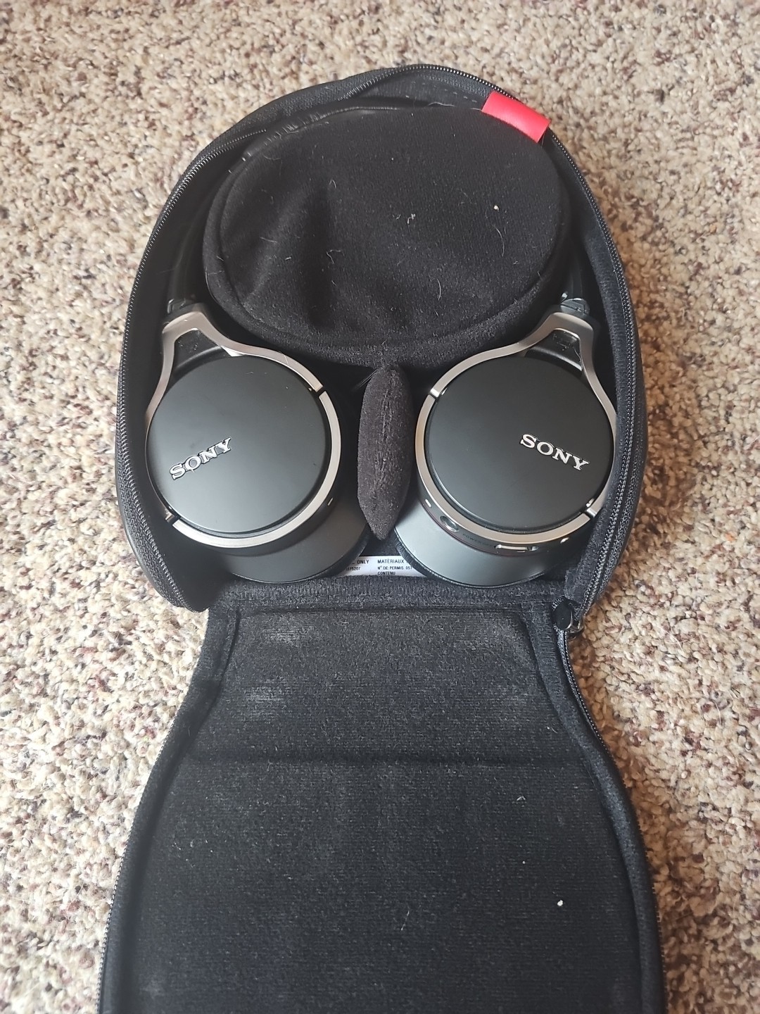 Sony Noise Canceling Headphones MDR-10RNC Black Tested Works Great!