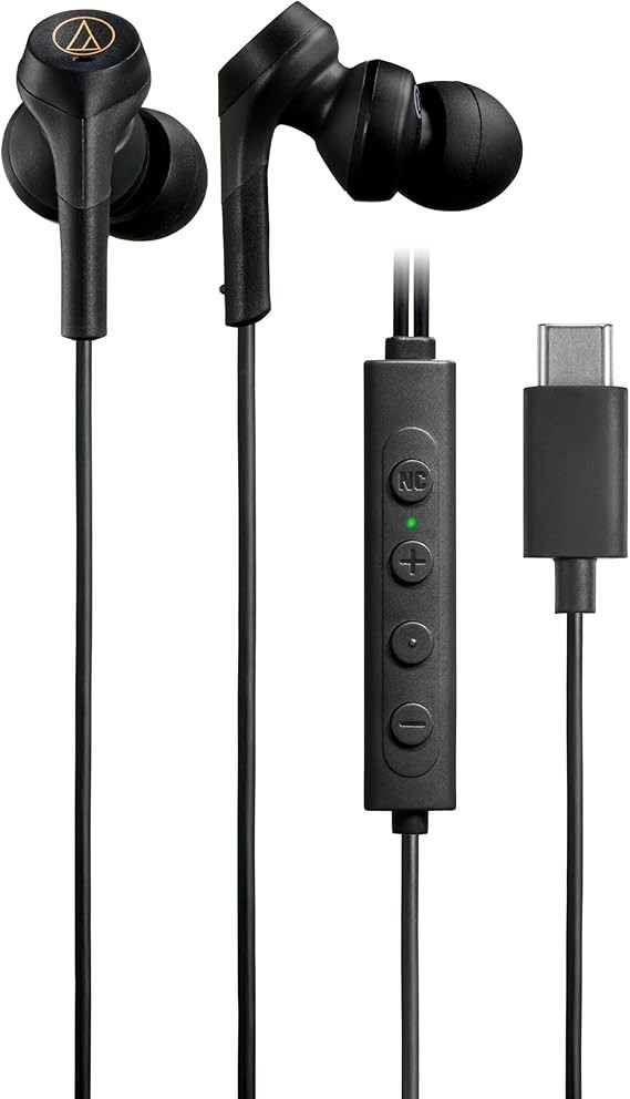 Audio-Technica ATH-CKS330NC BK Noise-Canceling USB-C BLACK New