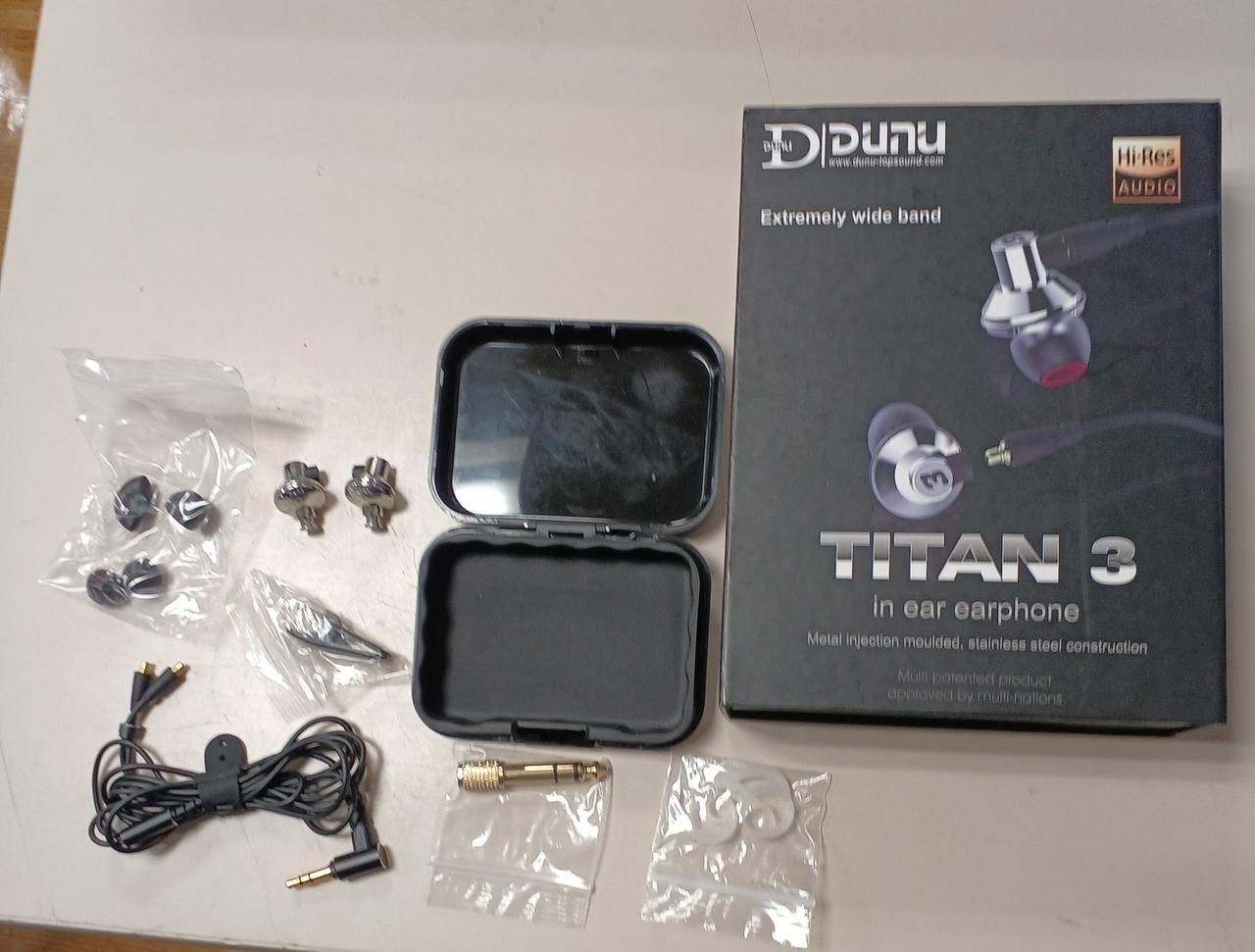 DUNU-TOPSOUND TITAN3 Earphones 13mm Titanium Driver High-Res 1.2m MMCX