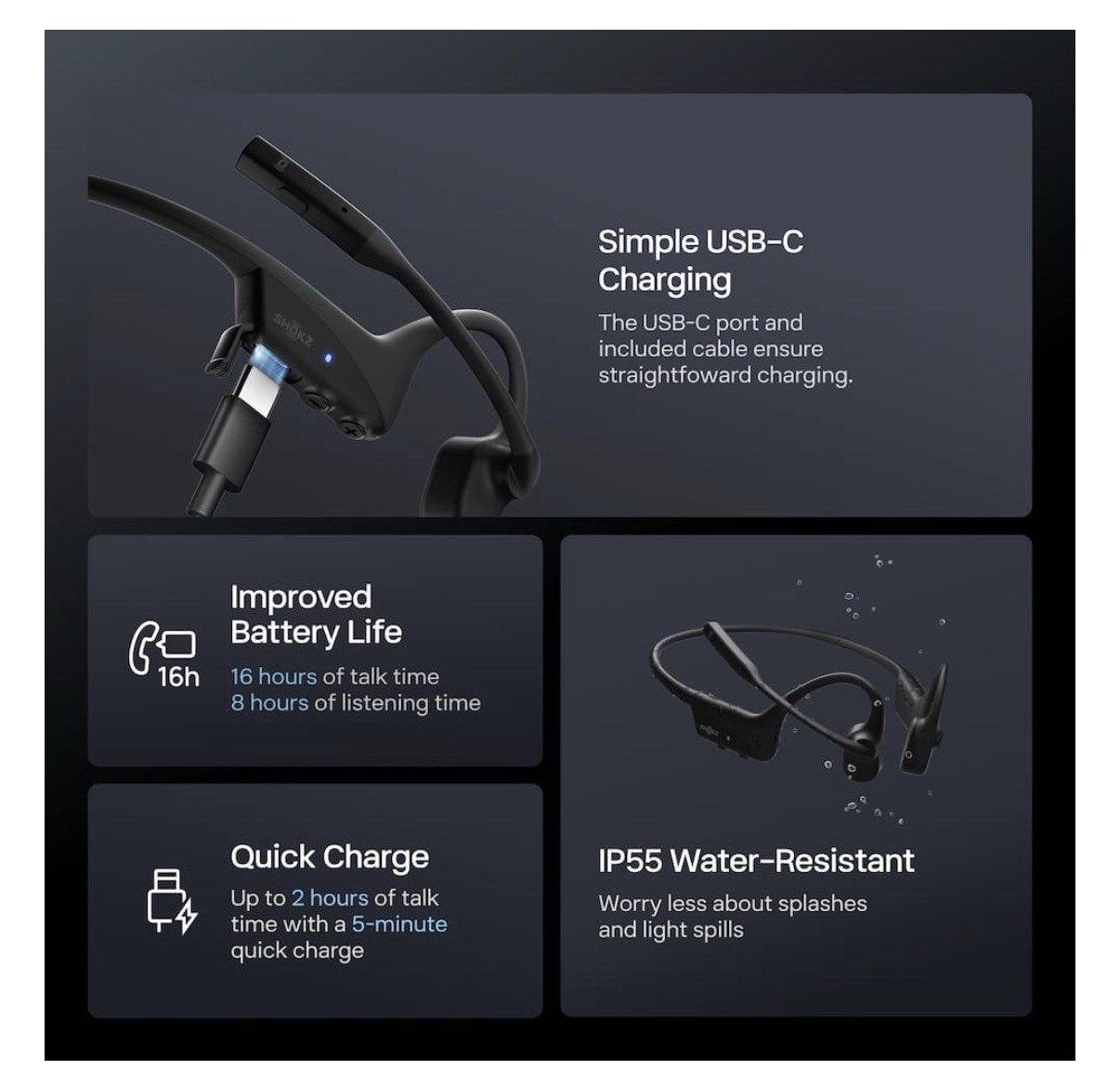 SHOKZ OpenComm 2 Stereo Bone Conduction Bluetooth Headset – NEW & SEALED