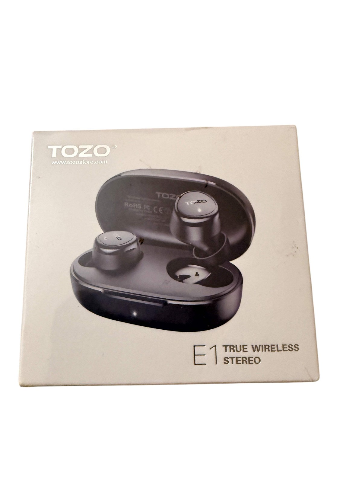 TOZO E1 True Wireless Stereo Earbuds In-Ear Bluetooth TWS Pebble Case